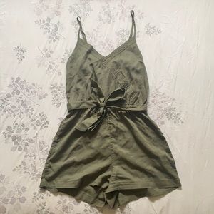 Abercrombie & Fitch Army Green Romper